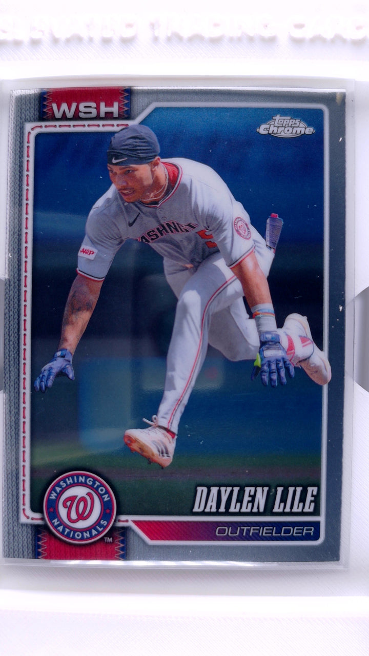 2026 Topps Chrome Baseball Daylen Lile #132 — Front