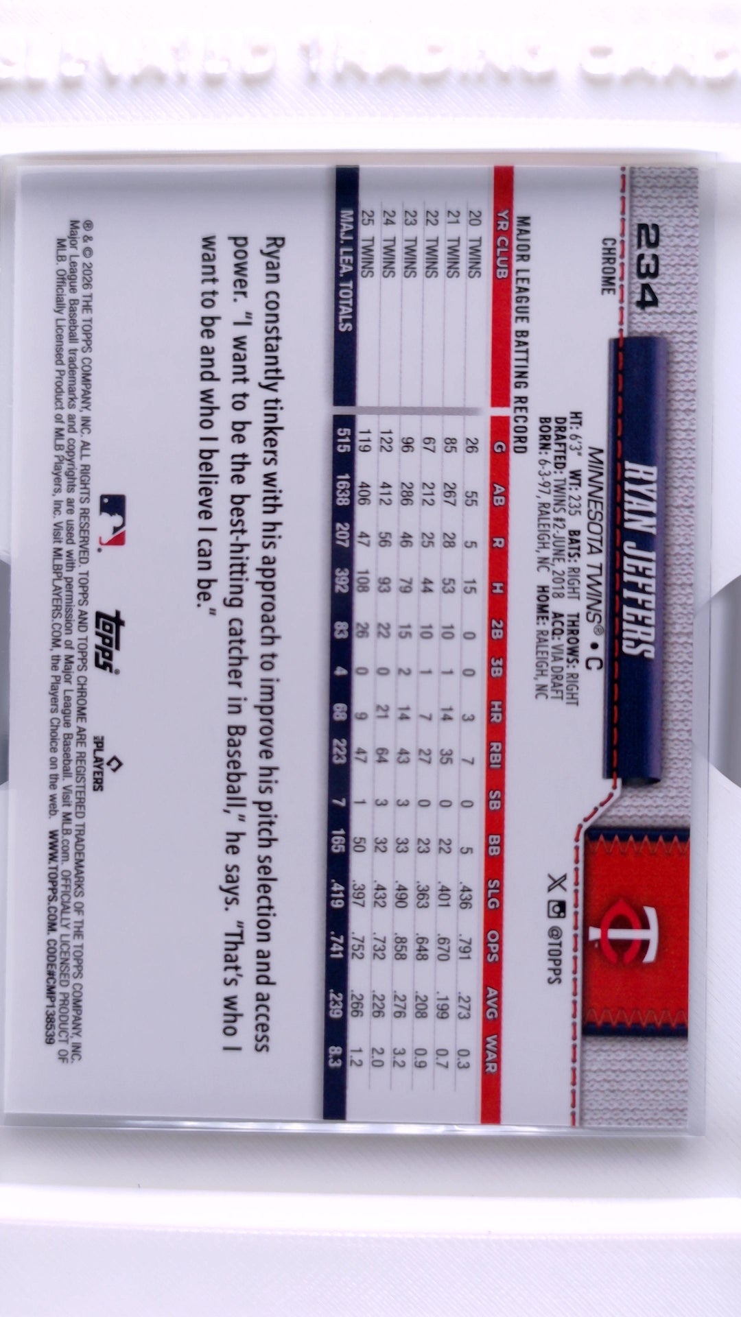 #234 Ryan Jeffers - back