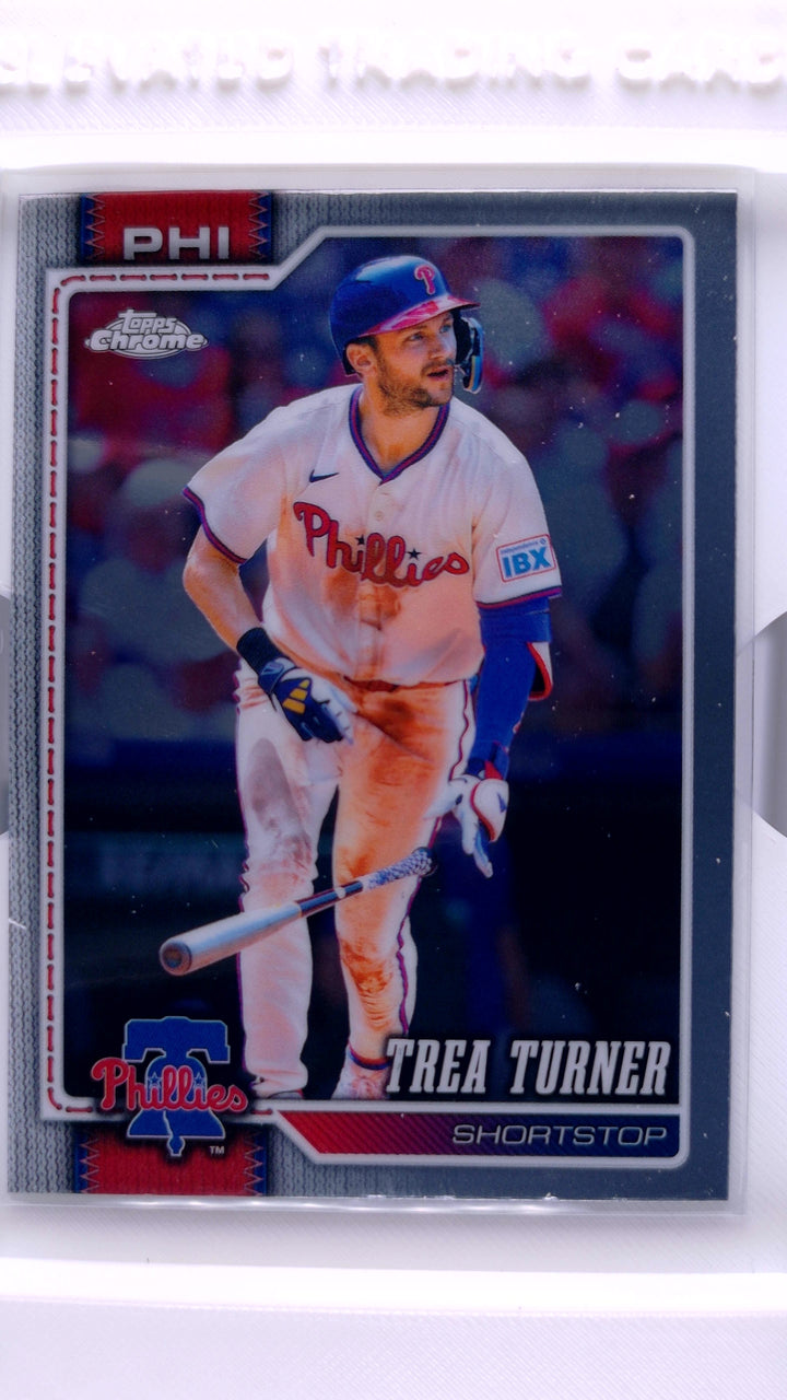 2026 Topps Chrome Baseball Trea Turner #5 — Front