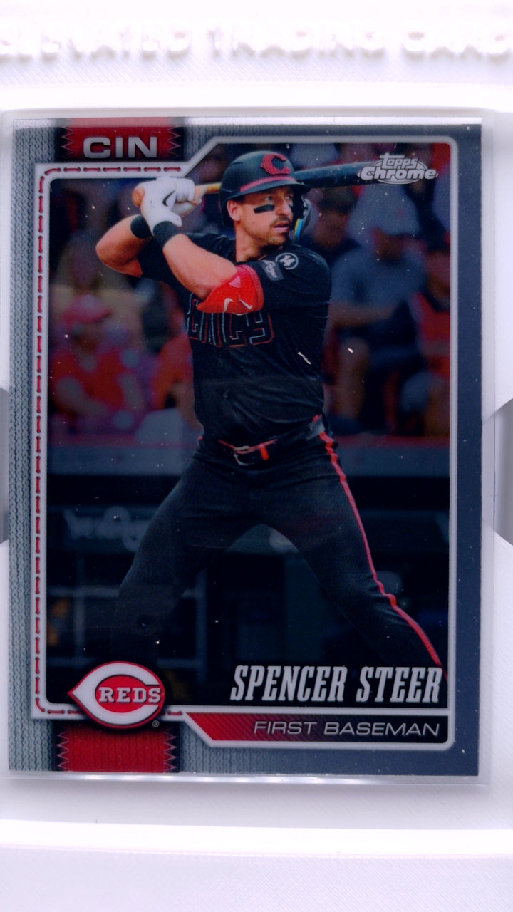 2026 Topps Chrome Baseball Spencer Steer #40 — Front