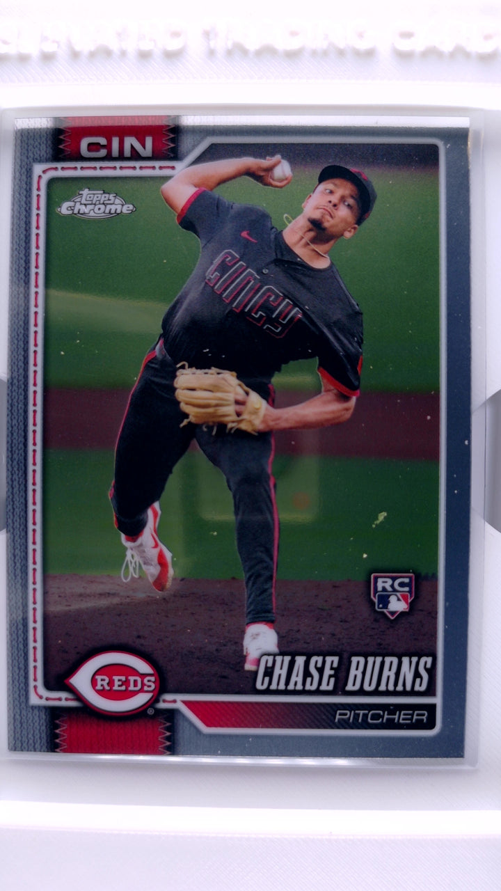2026 Topps Chrome Baseball Chase Burns #134 RC — Front