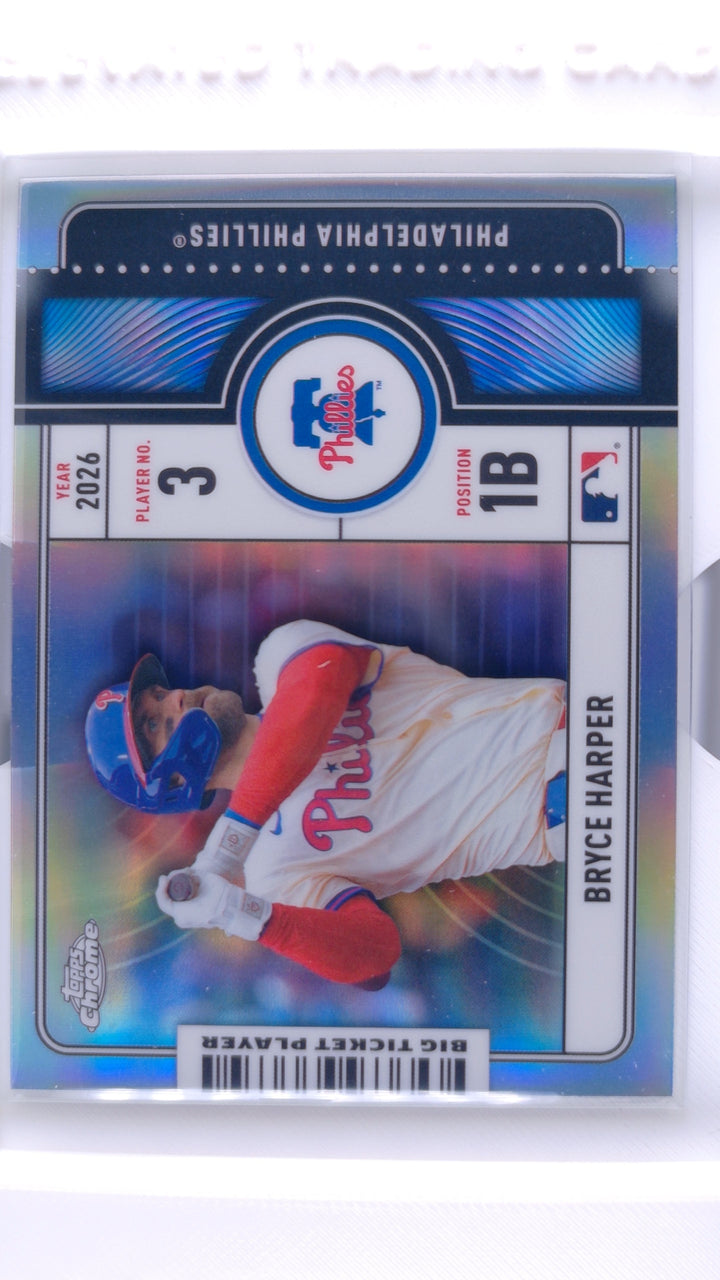 2026 Topps Chrome Baseball Bryce Harper #BTP-19 Big Ticket Players — Front