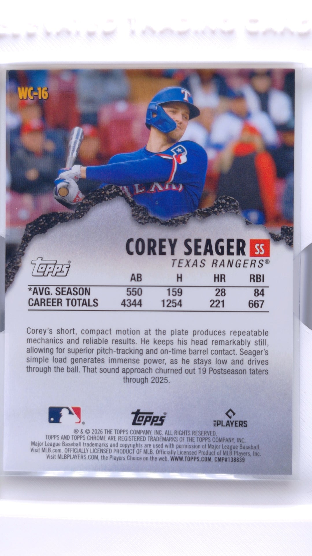 #WC-16 Corey Seager Wrecking Crew - back