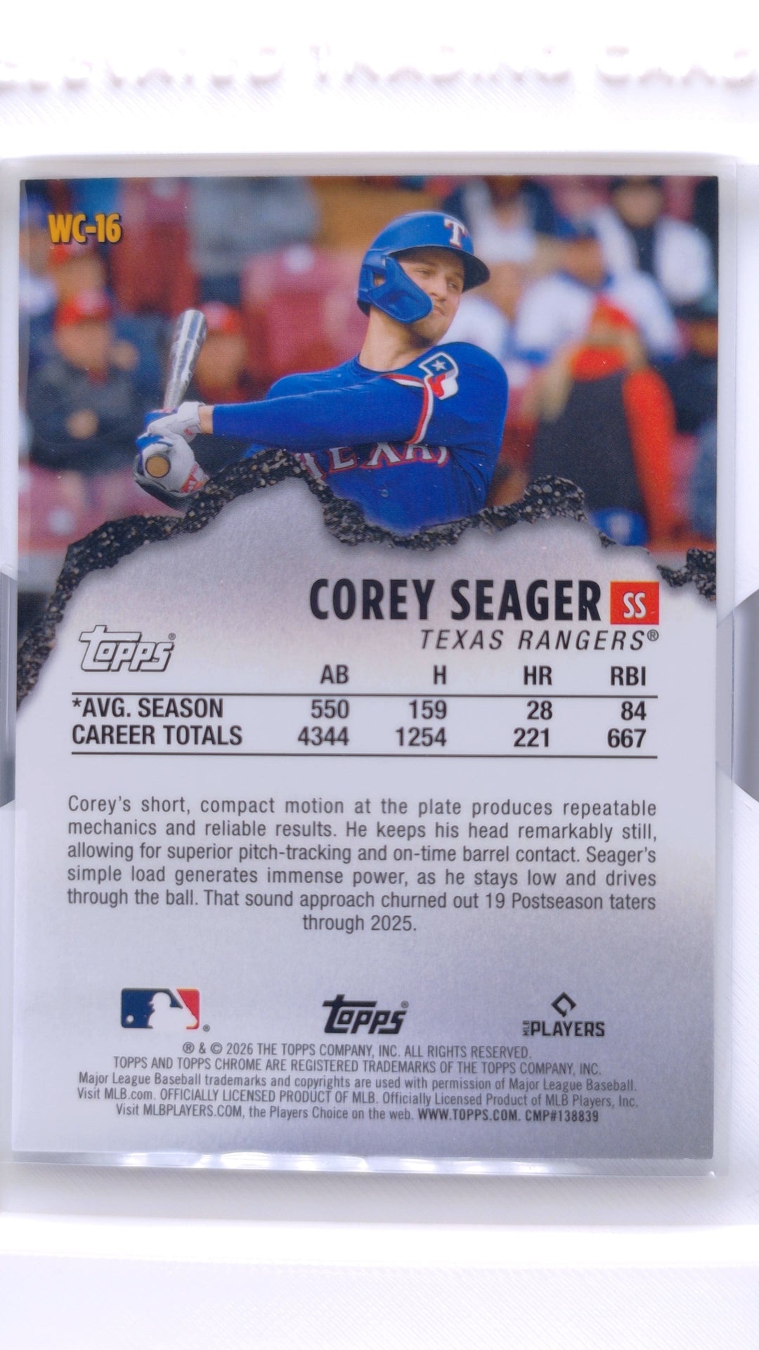 #WC-16 Corey Seager Wrecking Crew - back