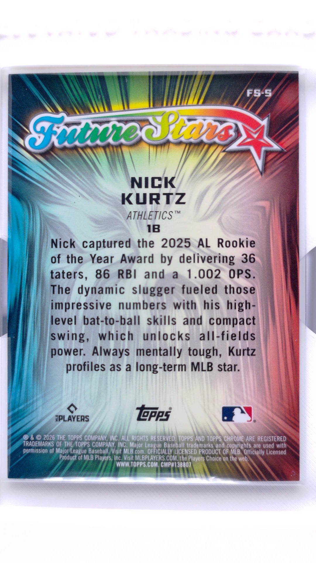 #FS-5 Nick Kurtz Future Stars - back