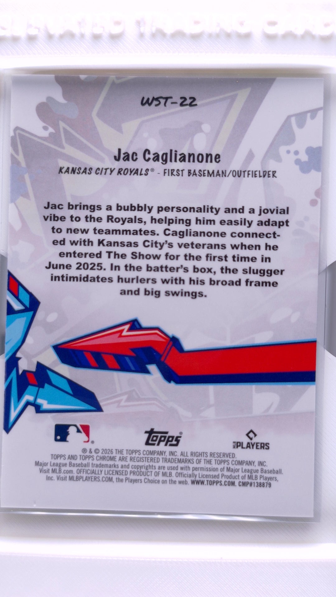 #WST-22 Jac Caglianone Rookie Wild Style - back