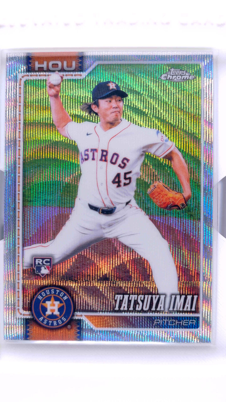 2026 Topps Chrome Baseball Tatsuya Imai #242 Wave Refractor RC — Front