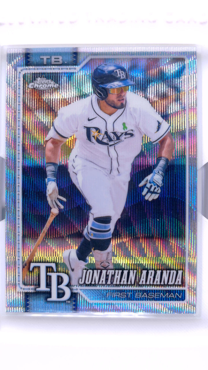 2026 Topps Chrome Baseball Jonathan Aranda #174 Wave Refractor — Front