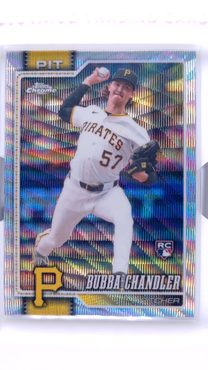 2026 Topps Chrome Baseball Bubba Chandler #93 Wave Refractor RC — Front