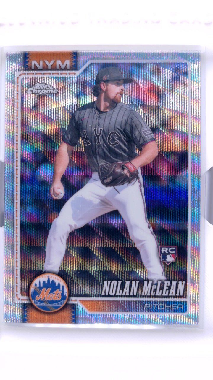 2026 Topps Chrome Baseball Nolan McLean #236 Wave Refractor RC — Front