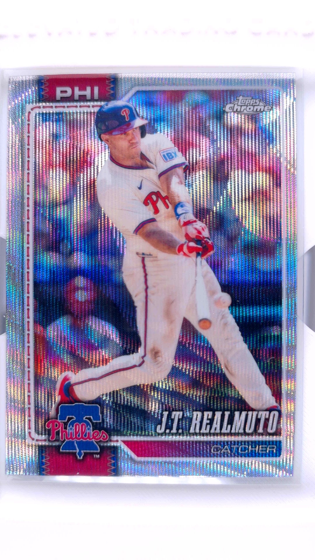 #233 J.T. Realmuto Wave Refractor - front