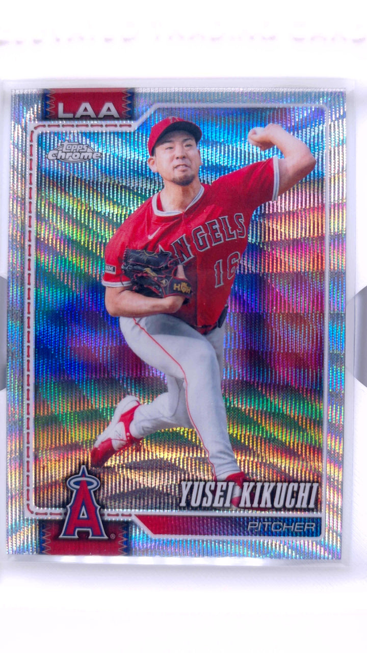 2026 Topps Chrome Baseball Yusei Kikuchi #36 Wave Refractor — Front