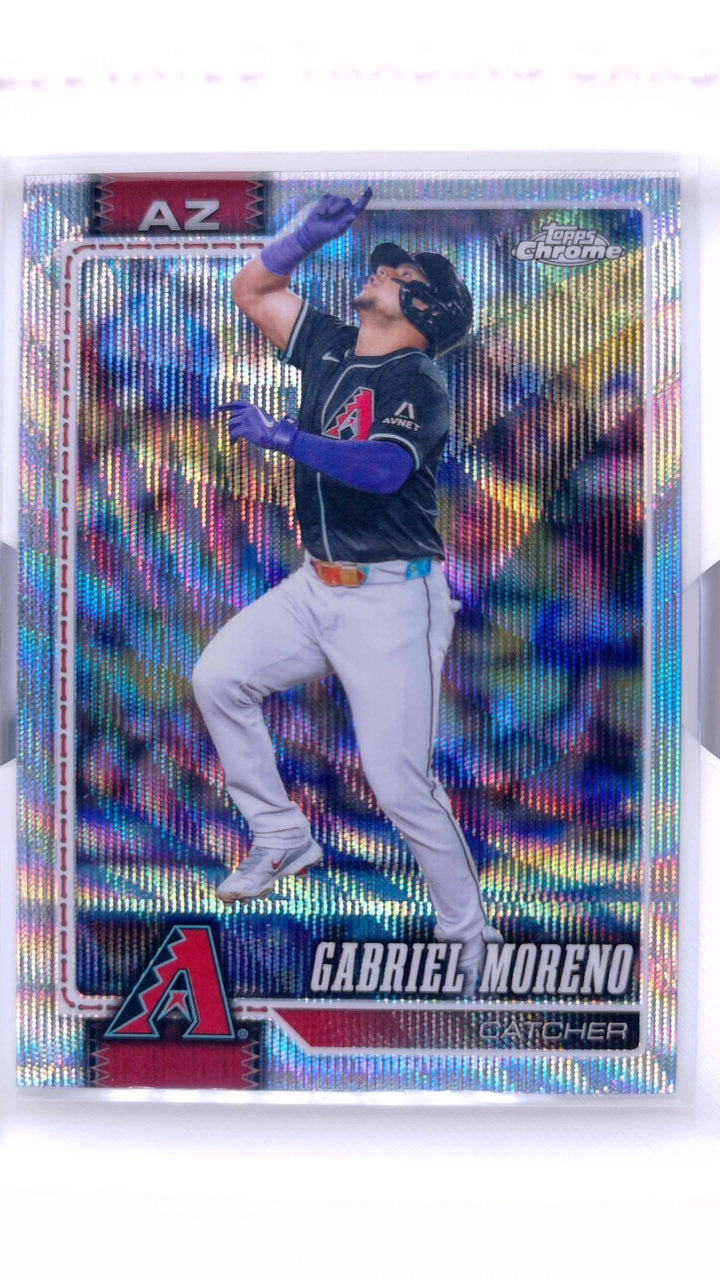 2026 Topps Chrome Baseball Gabriel Moreno #92 Wave Refractor — Front