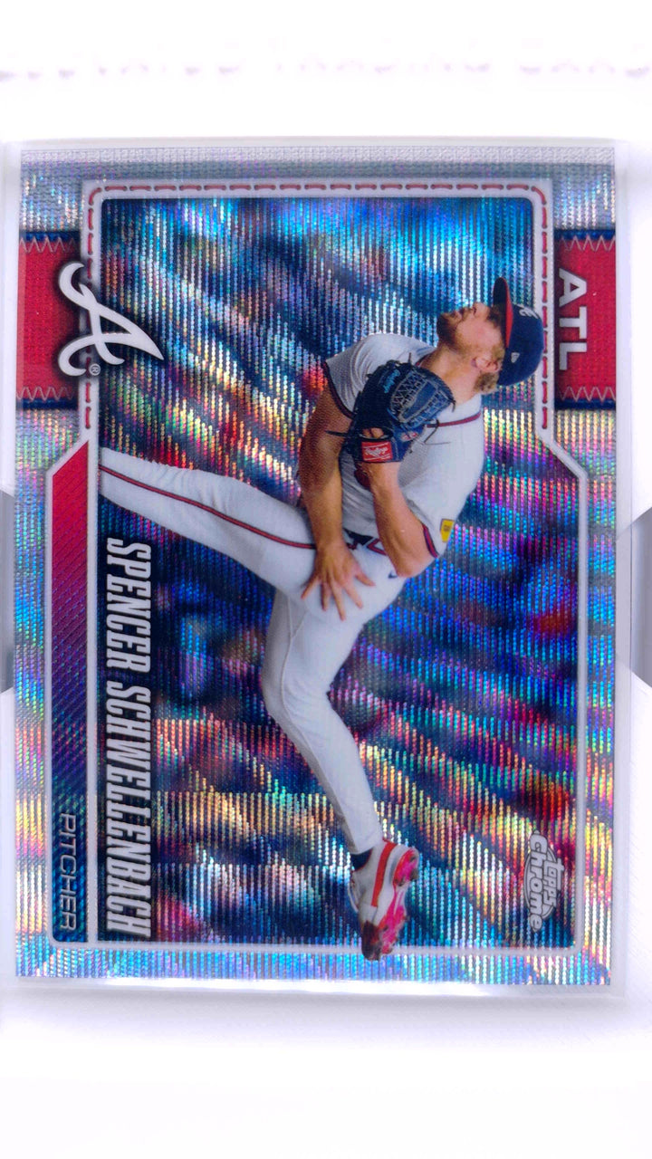 2026 Topps Chrome Baseball Spencer Schwellenbach #80 Wave Refractor — Front