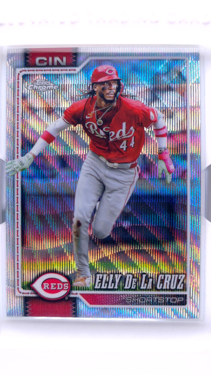 2026 Topps Chrome Baseball Elly De La Cruz #279 Wave Refractor — Front