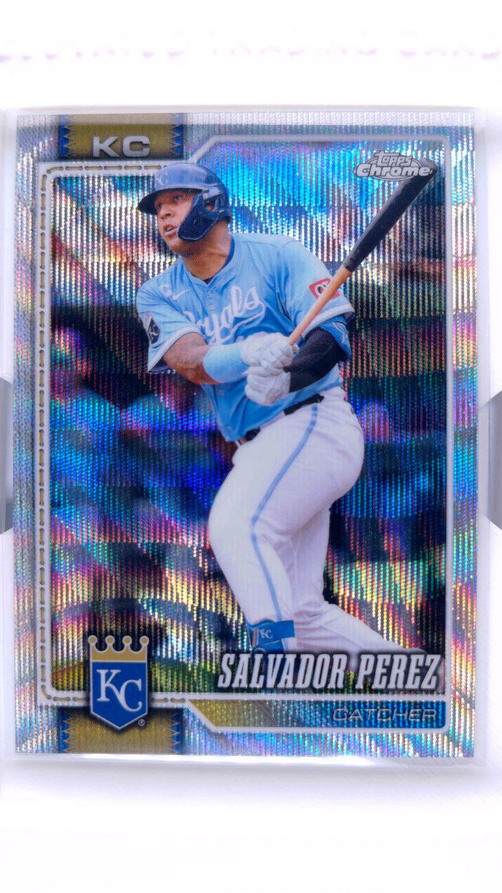 2026 Topps Chrome Baseball Salvador Perez #283 Wave Refractor — Front