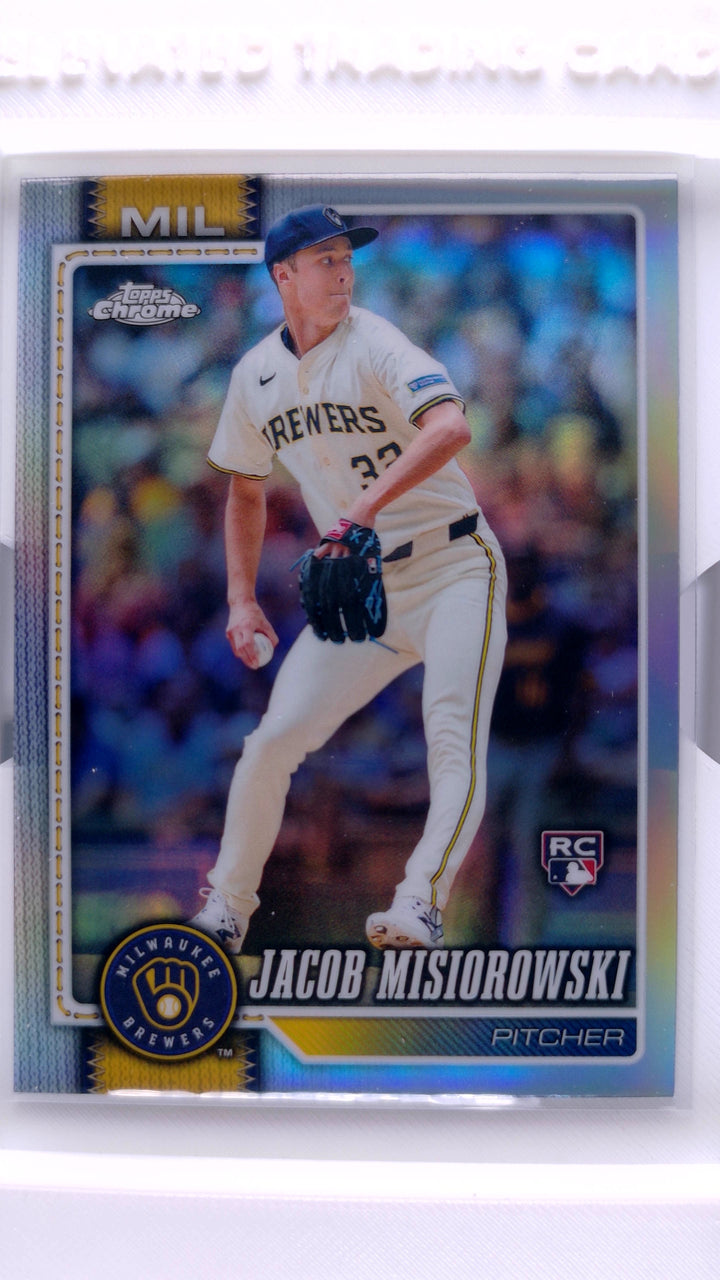 2026 Topps Chrome Baseball Jacob Misiorowski #196 Refractor RC — Front