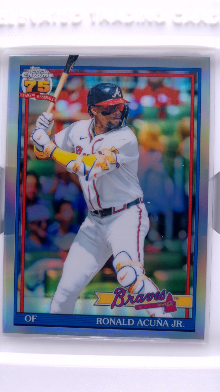2026 Topps Chrome Baseball Ronald Acuña Jr. #91CB-5 1991 Topps Baseball — Front