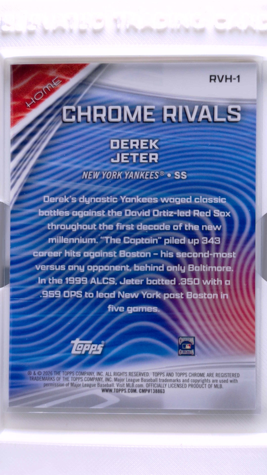 #RVH-1 Derek Jeter Chrome Rivals - Home - back