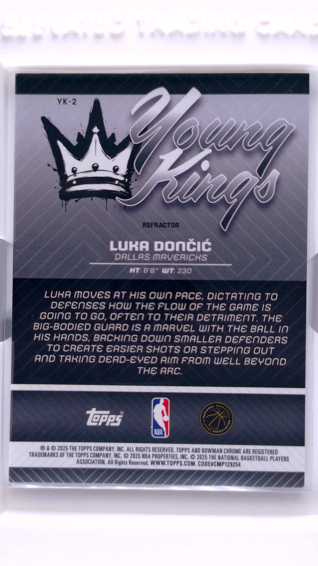 #YK-2 Luka Dončić Young Kings Refractor - back