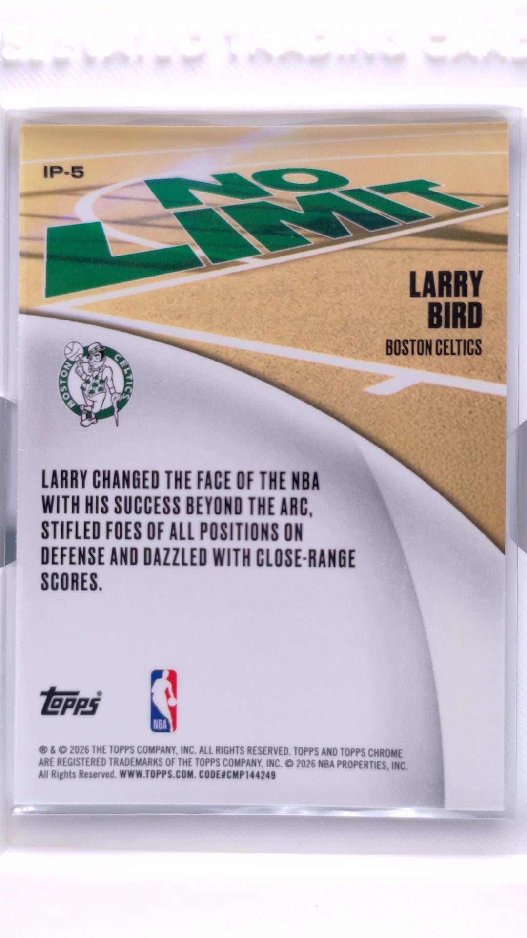 #IP-5 Larry Bird No Limit - back