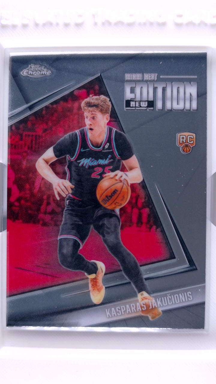 2025 Topps Chrome Update Basketball Kasparas Jakučionis #GR-13 New Editions RC — Front