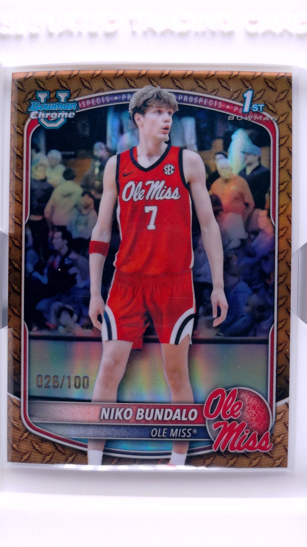 #BCP-18 Niko Bundalo Chrome Prospects Steel Metal Refractor #26/100 - front