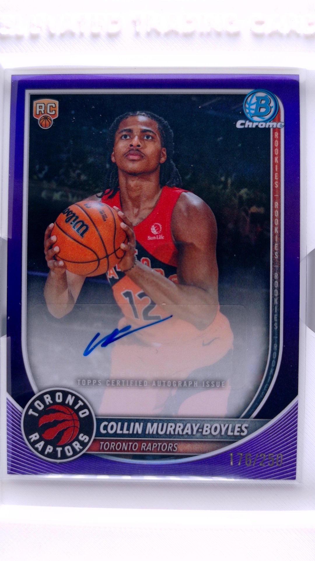 #BCA-CMB Collin Murray-Boyles Rookie Chrome Autographs Purple Refractor #176/250 - front