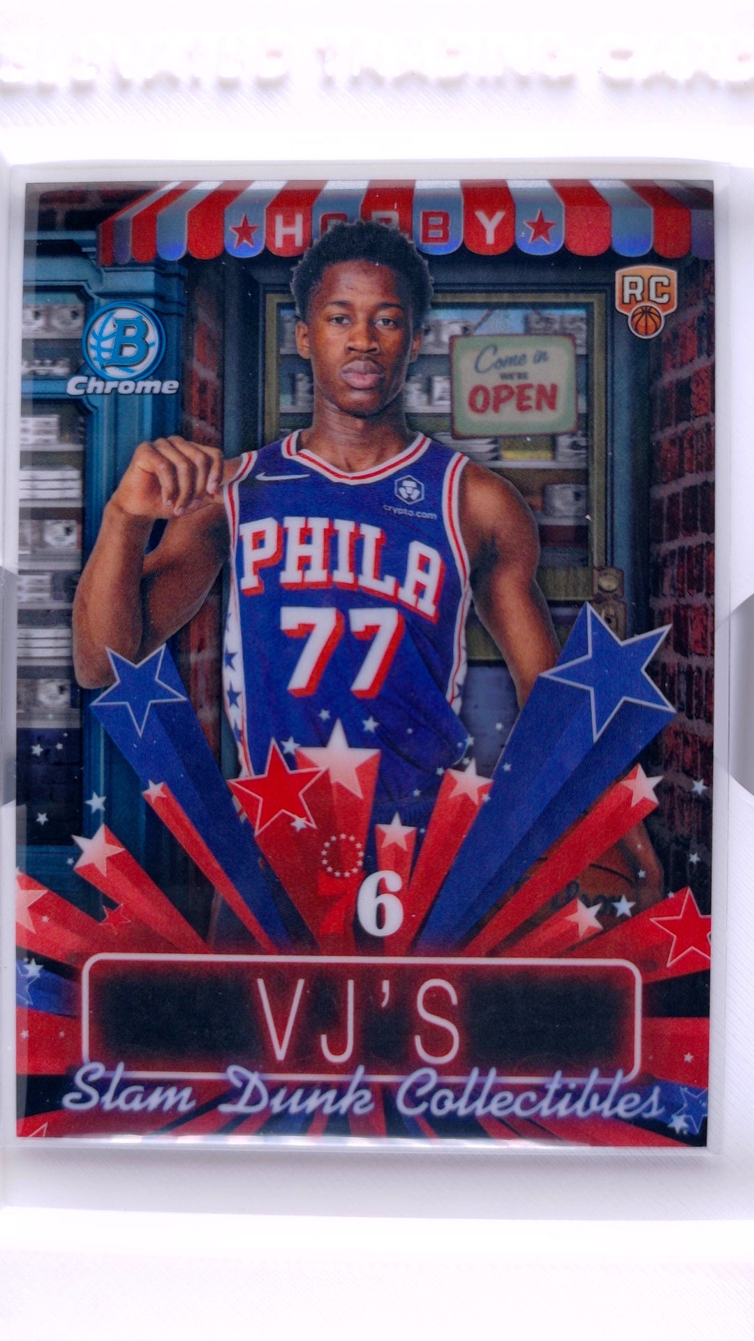 #HS-8 VJ Edgecombe Rookie Hobby Stars Refractor - front