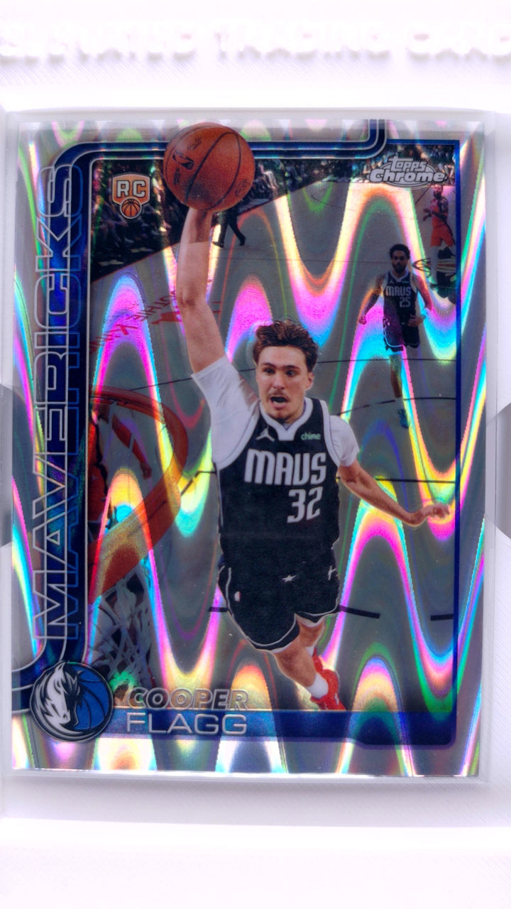 2025 Topps Chrome Update Basketball Cooper Flagg #151 RayWave Refractor RC — Front