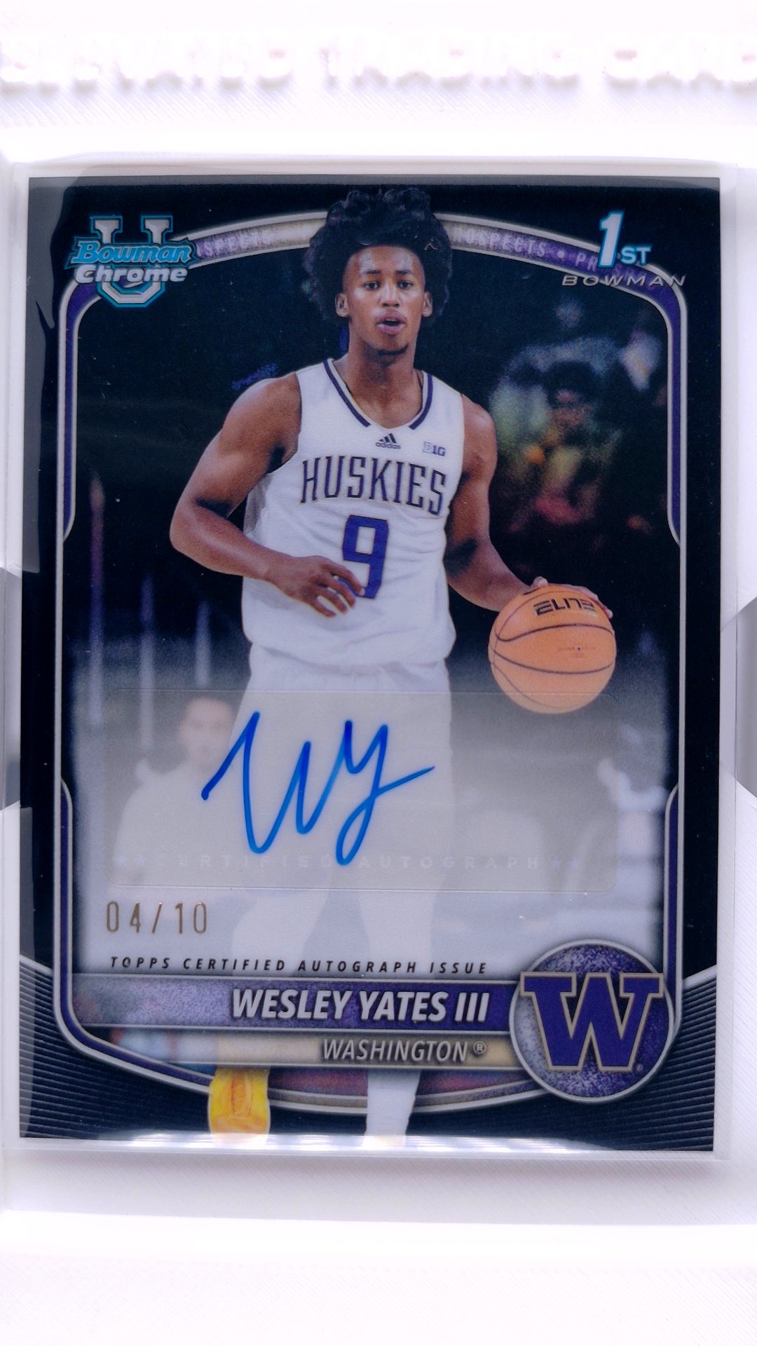#CPA-WY Wesley Yates III Chrome Prospect Autographs Black Refractor #4/10 - front
