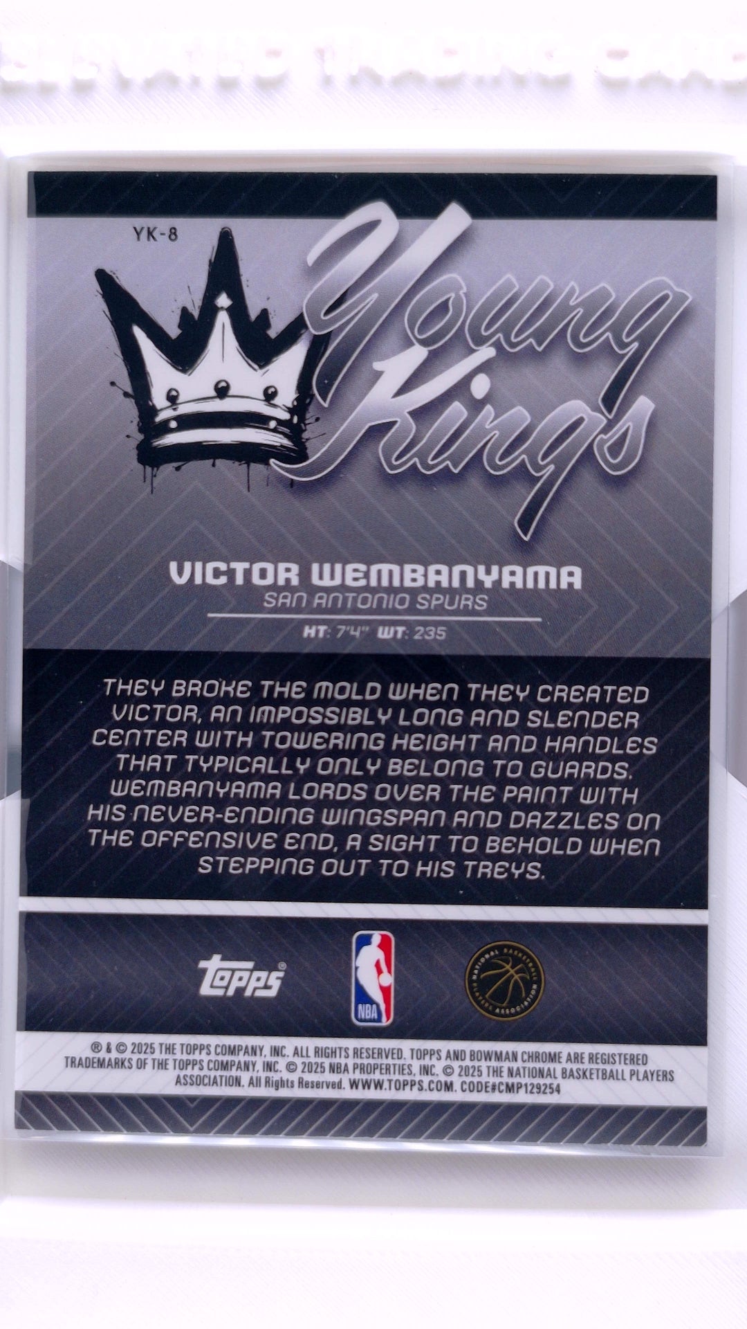#YK-8 Victor Wembanyama Young Kings - back