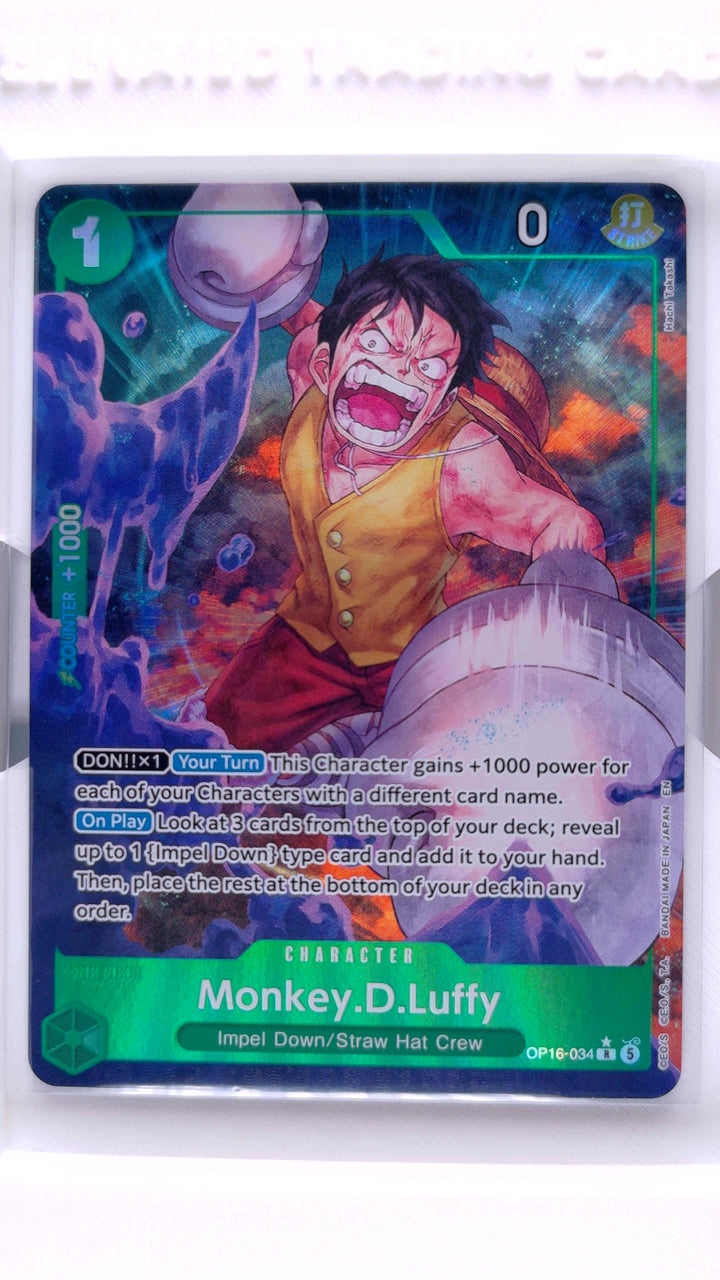 One Piece Card Game: The Time of Battle [OP-16] Monkey.D.Luffy #OP16-034 R (Rare) Alternate Art — Front