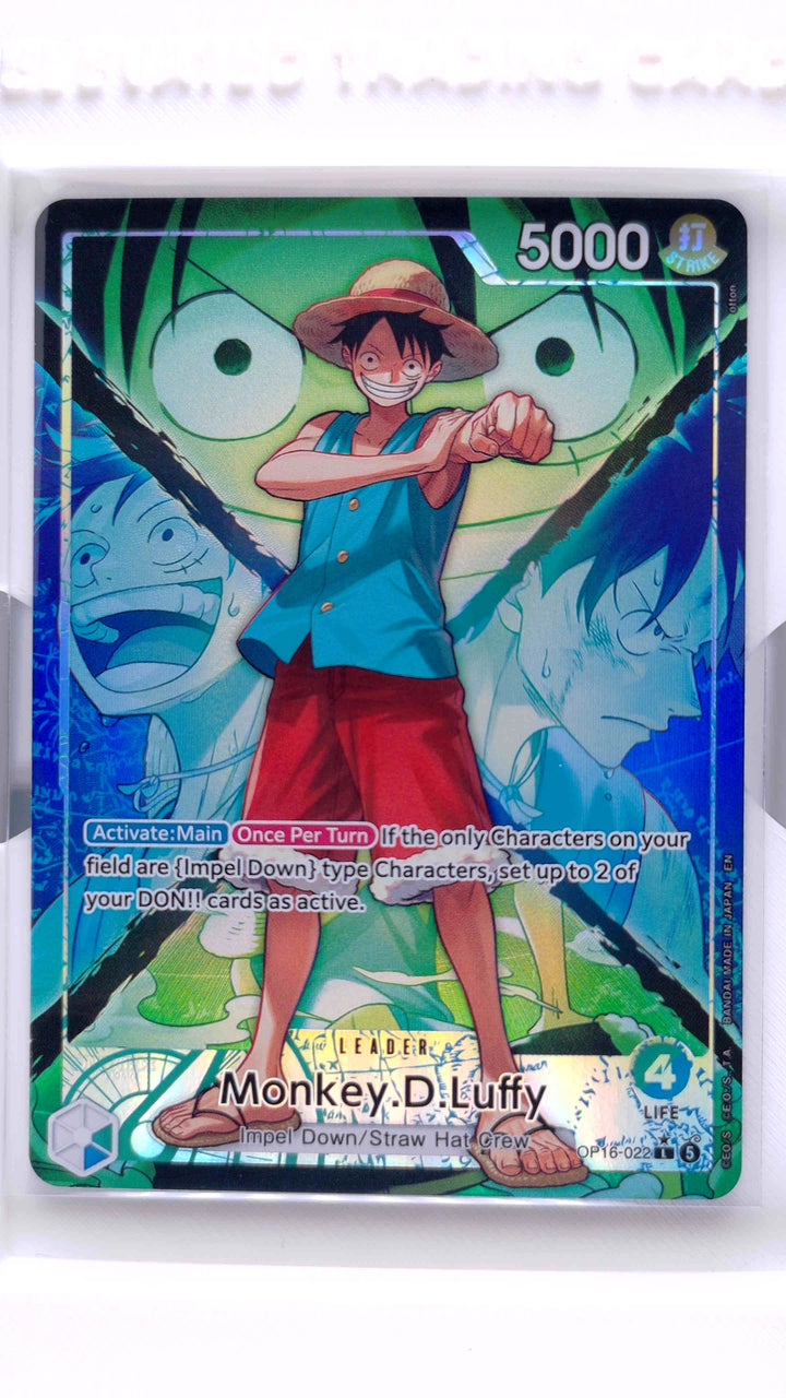 One Piece Card Game: The Time of Battle [OP-16] Monkey.D.Luffy #OP16-022 L (Leader) Alternate Art — Front