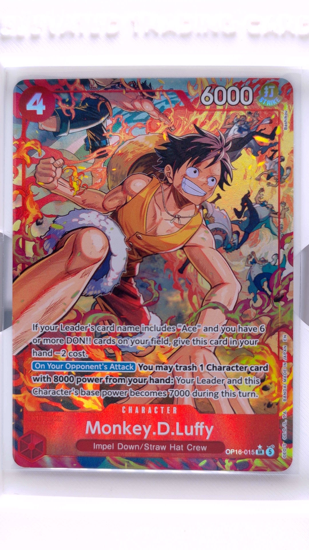 #OP16-015 Monkey.D.Luffy Alternate Art SR (Super Rare) - front