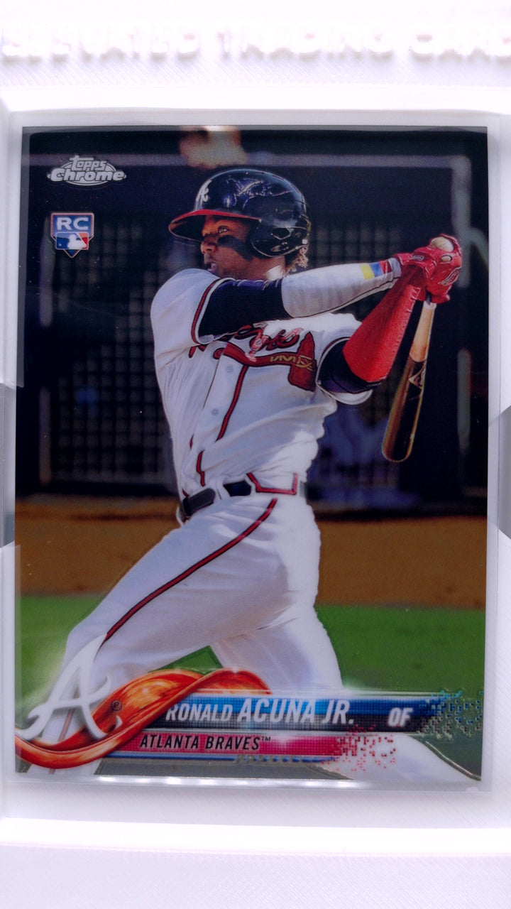 2018 Topps Chrome Baseball Ronald Acuña Jr. #193 RC — Front