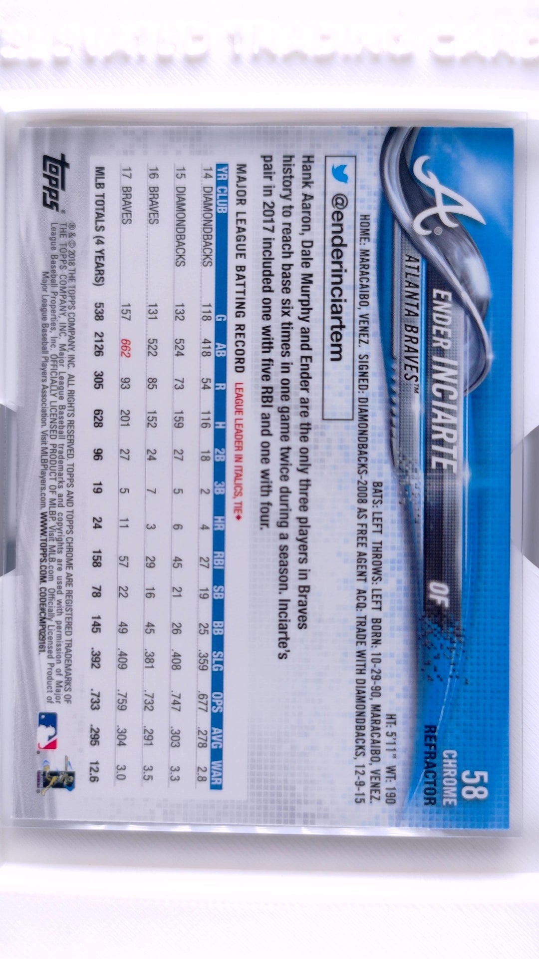 #58 Ender Inciarte Refractor - back