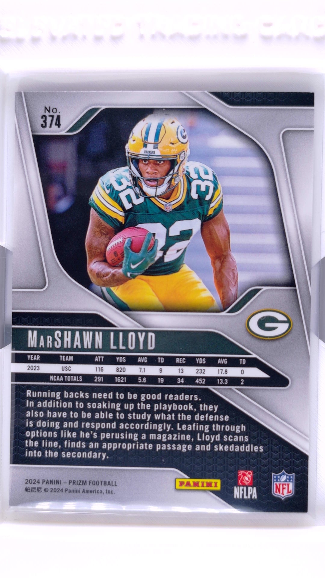 #374 MarShawn Lloyd Rookie - back