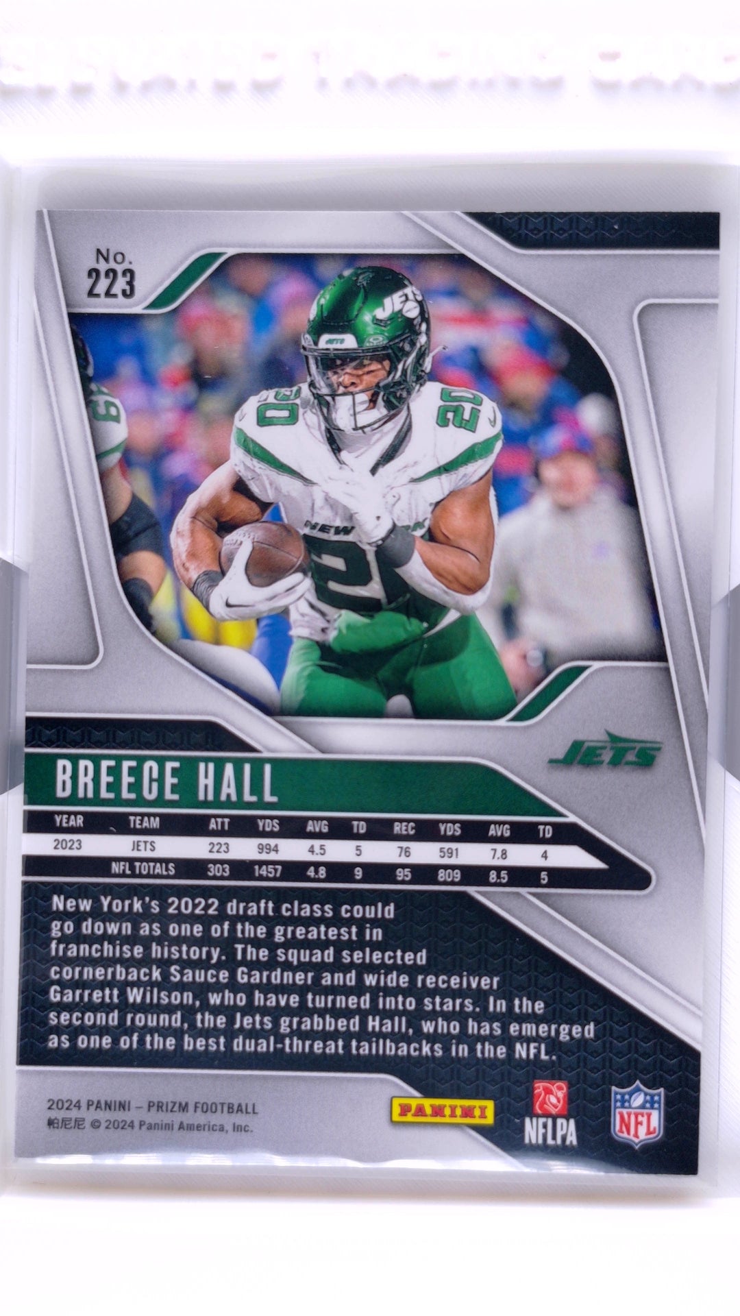 #223 Breece Hall - back