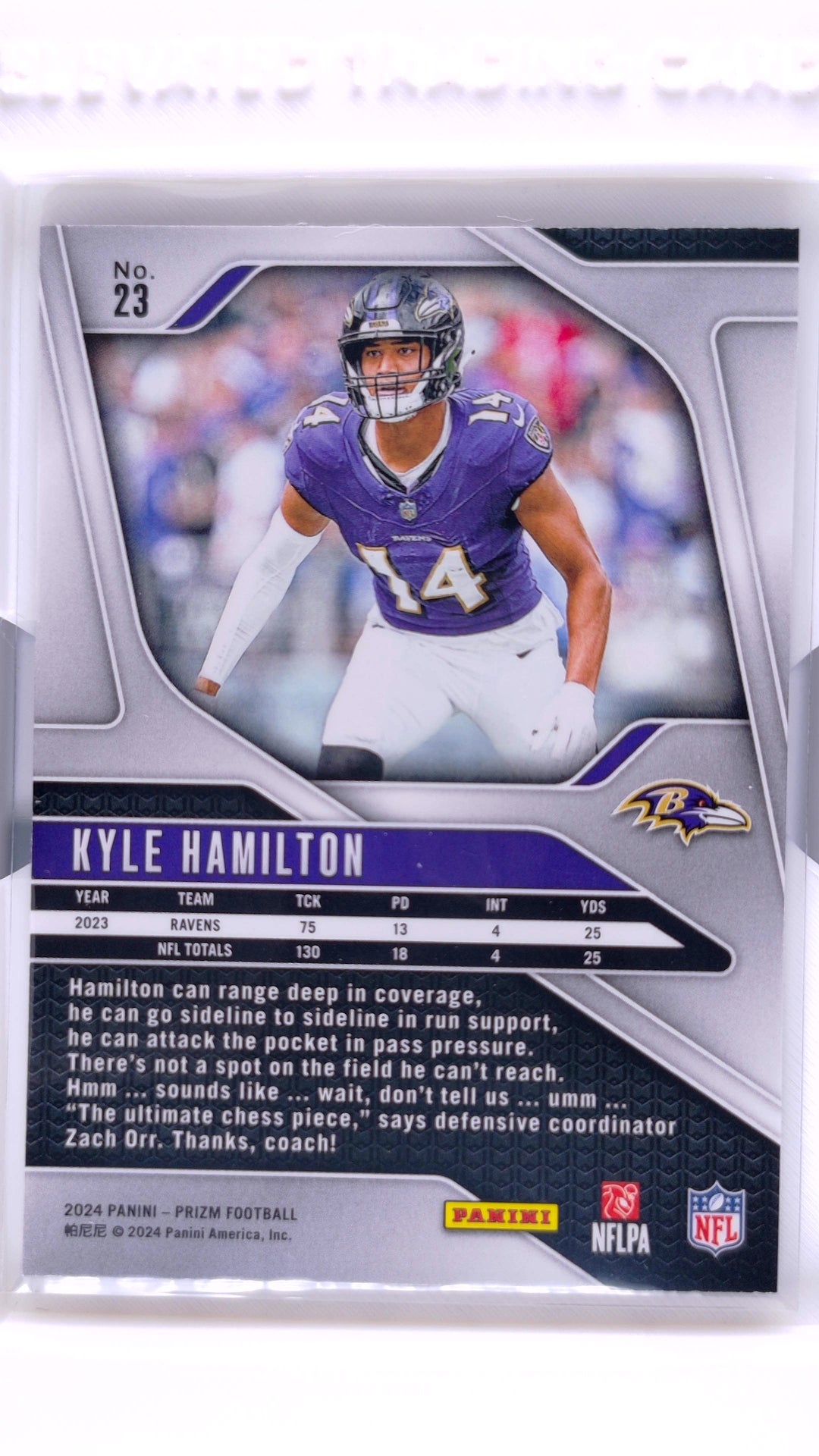 #23 Kyle Hamilton - back
