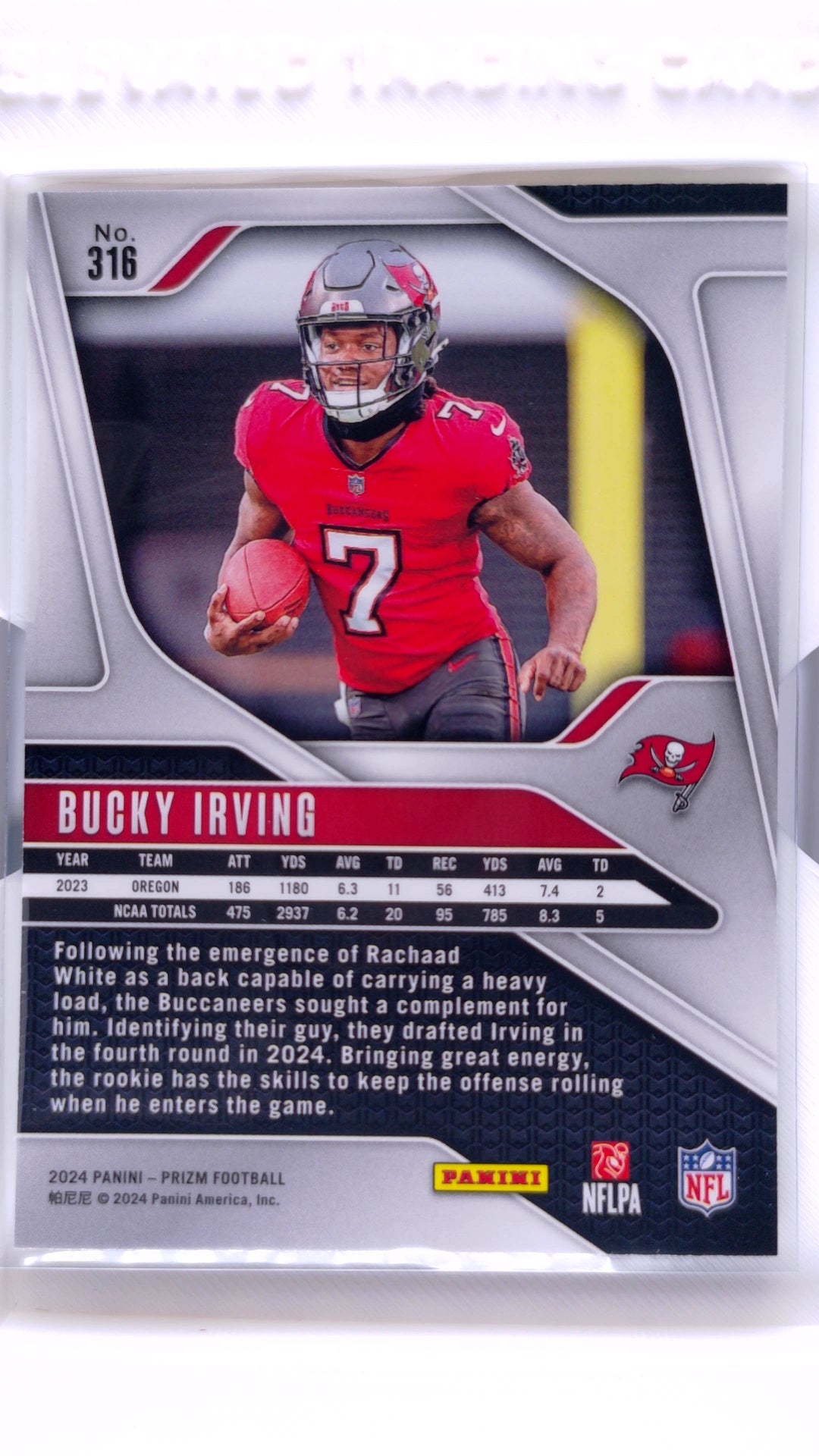 #316 Bucky Irving Rookie - back