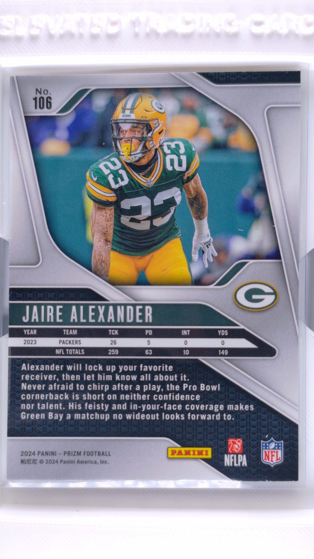 #106 Jaire Alexander - back