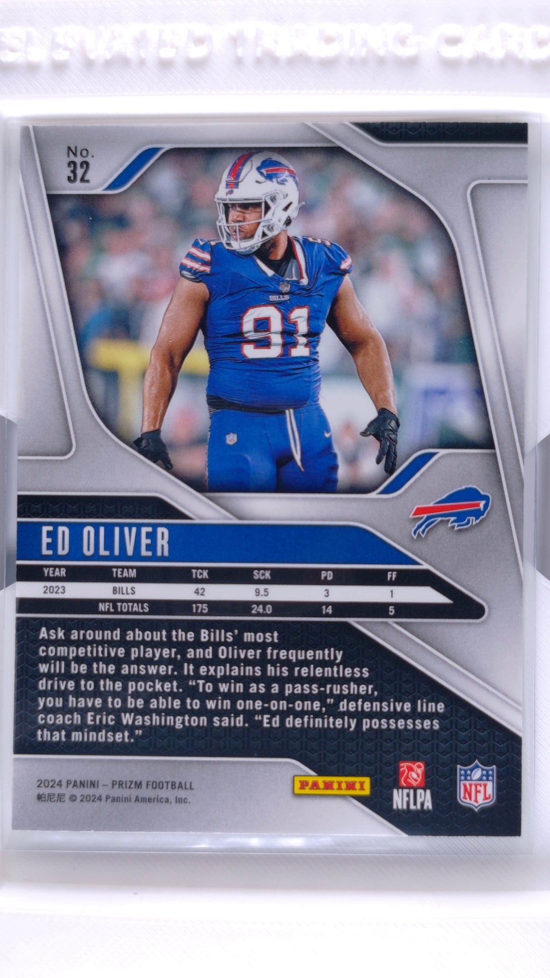 #32 Ed Oliver - back