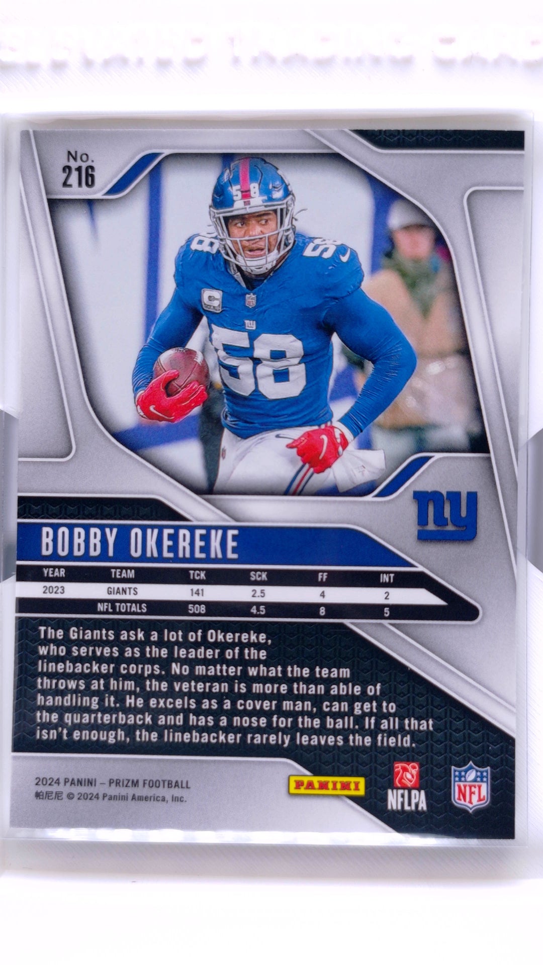 #216 Bobby Okereke - back