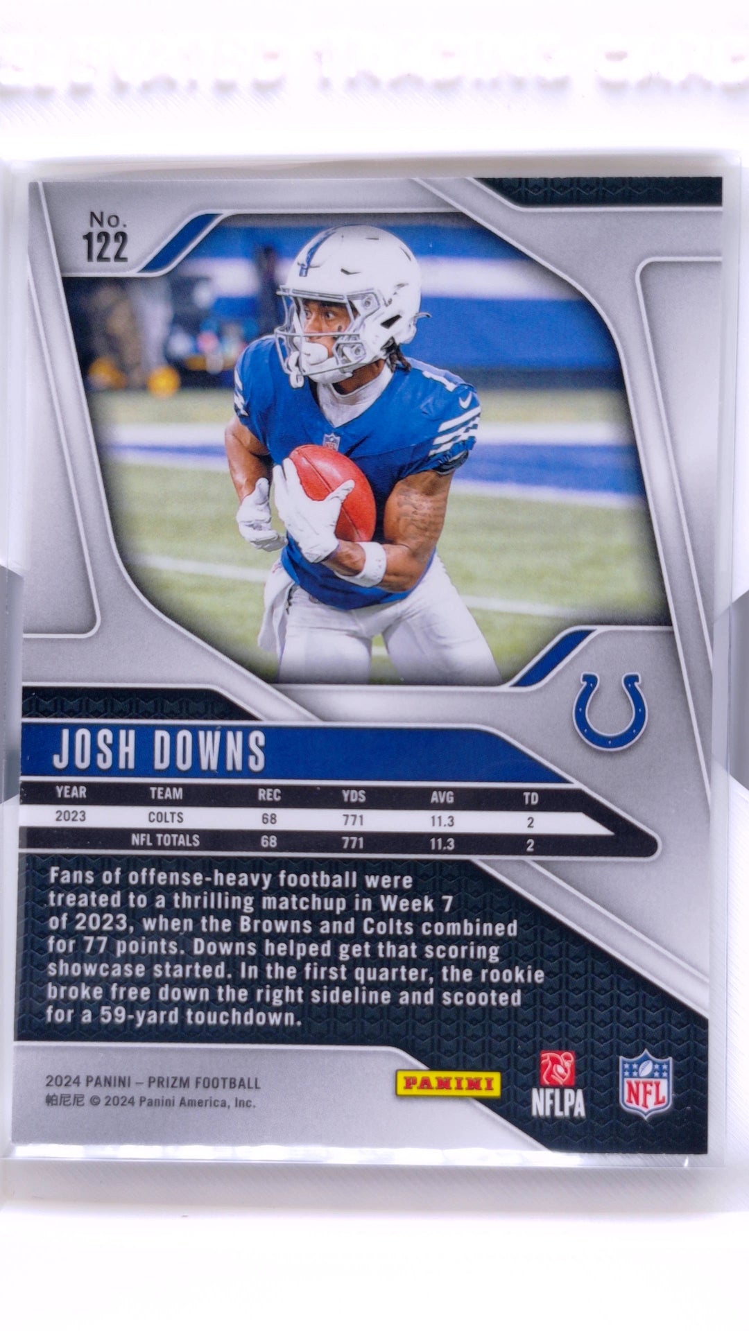 #122 Josh Downs - back