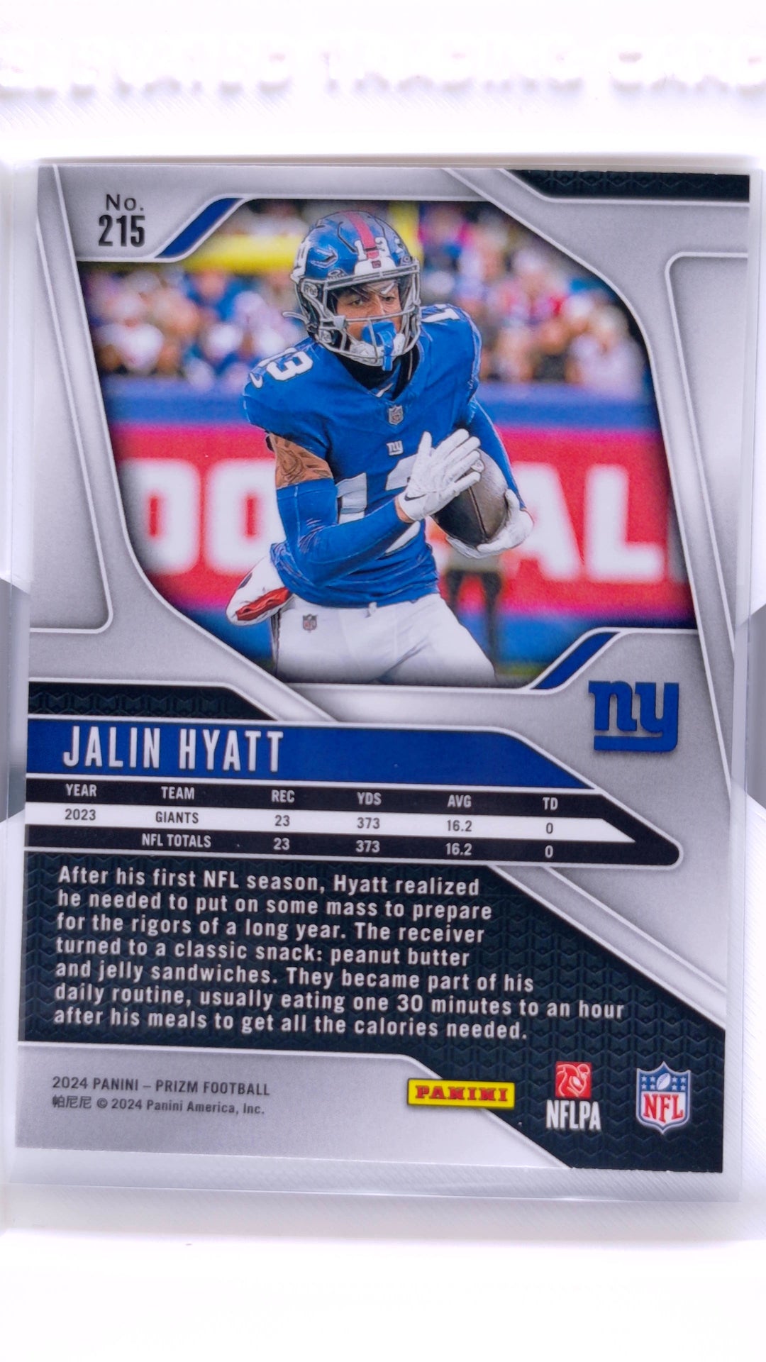 #215 Jalin Hyatt - back