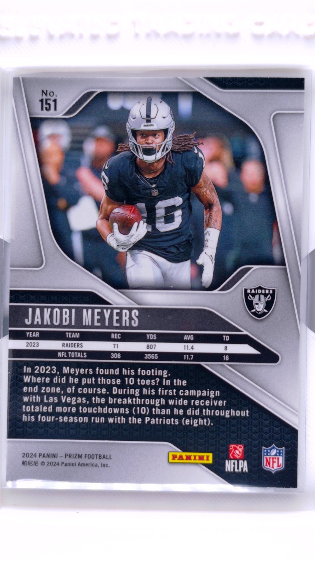 #151 Jakobi Meyers - back