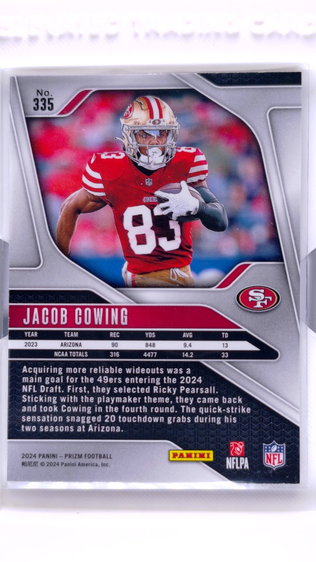 #335 Jacob Cowing Rookie - back