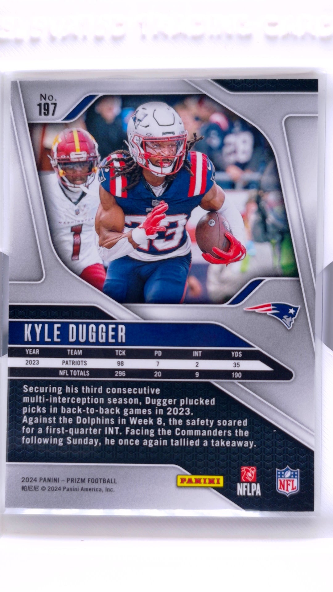 #197 Kyle Dugger - back