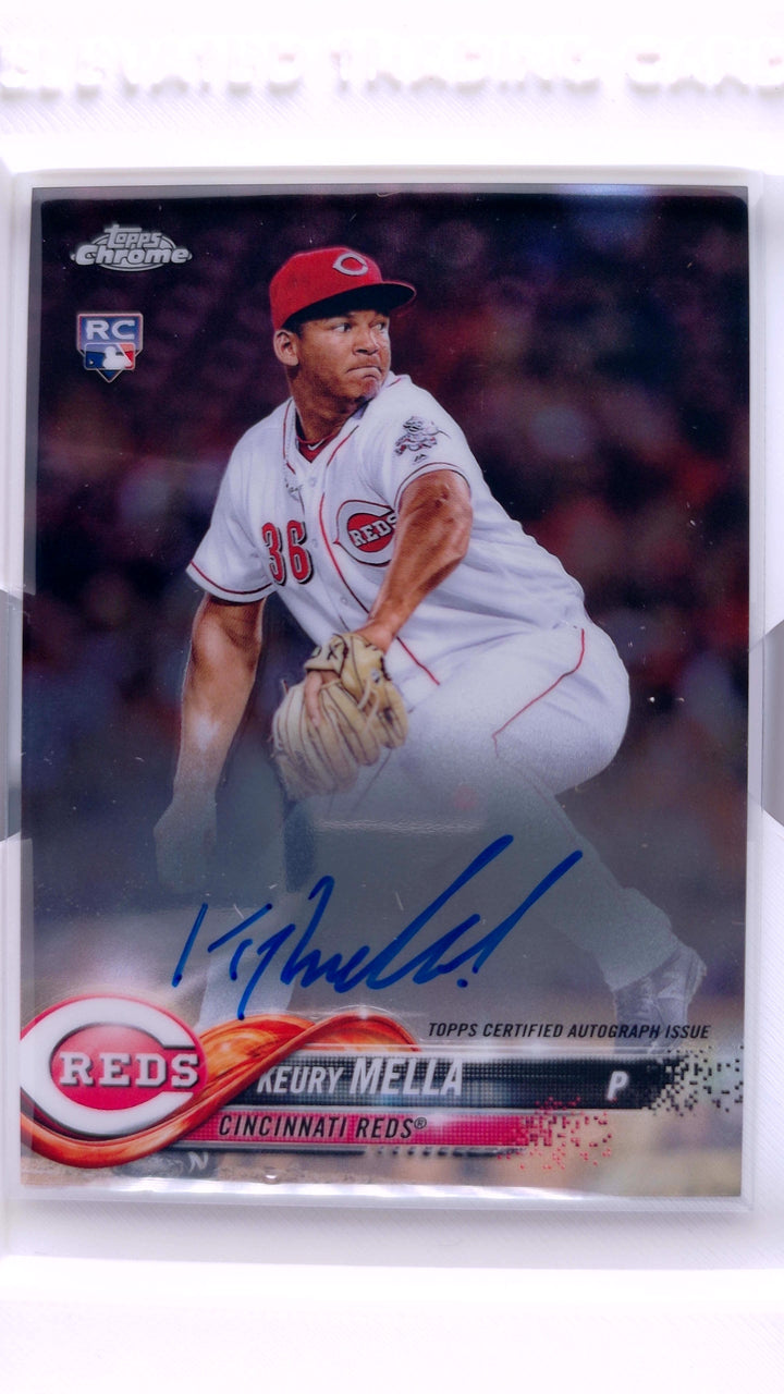 2018 Topps Chrome Baseball Keury Mella #RA-KM Rookie Autographs Auto RC — Front
